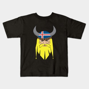 Icelandic viking Iceland flag Kids T-Shirt